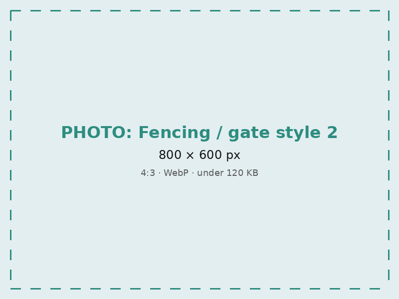 Fencing or gate style example 2 by ALLSHEDS & More