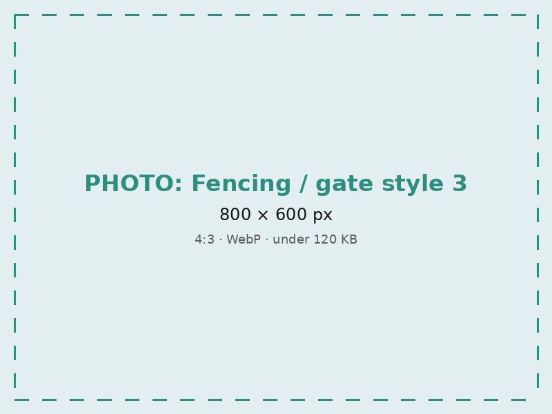 Fencing or gate style example 3 by ALLSHEDS & More